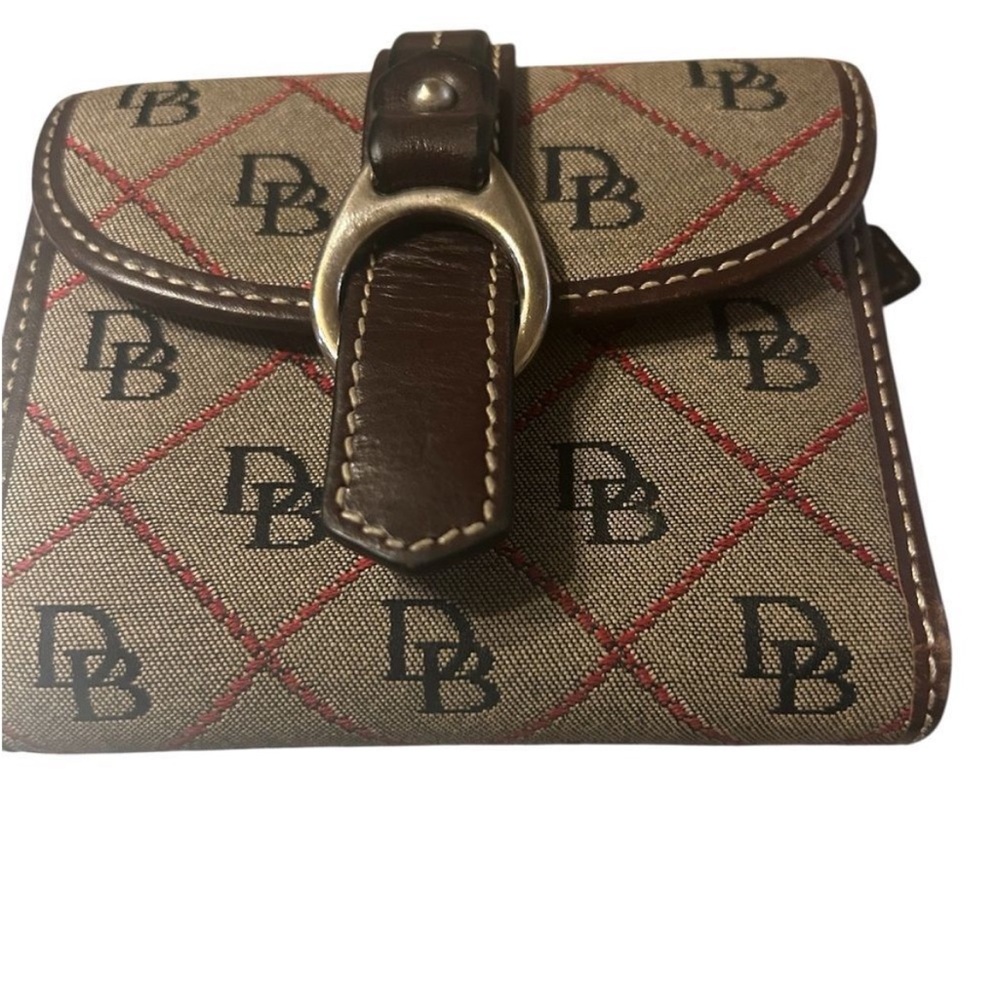 Dooney & Bourke Tan and Brown Bi Fold Wallet